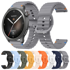 22mm 20mm Watch Strap For Huami Amazfit BALANCE Band GTR 4 2 2E GTR3 Pro/GTS 4/2 mini GTS 3/Bip 3 Pro U S Silicone Wave Bracelet