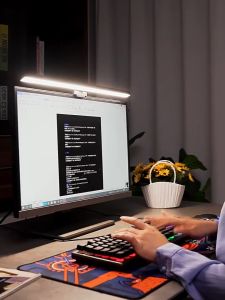 SG-Stock 33/50CM Asymmetric Light  Adjustable Source Monitor Light 3Color LED Computer Timer Laptop Hanging Reading Lamp Eye Protection