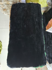 Genuine Leather Rabbit Fur Blanket Office Nap Small Knee Warmer Car Use Soft Cozy Winter Home Decorative Throw Blanket