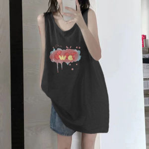 Áo Vest Không Tay Cotton Nguyên Chất Cho Nữ Mùa Hè Thiết Kế Cổ Treo Rộng Rãi Phong Cách Hồng Kông Không Tay Áo Khoác Ngoài Thường Ngày