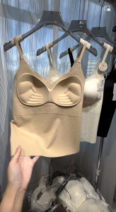 2025 Early Autumn Invisible Thickened Womens Foundation Liquid Seamless Hand Cup Bralette Concealed Beauty Back Camisole