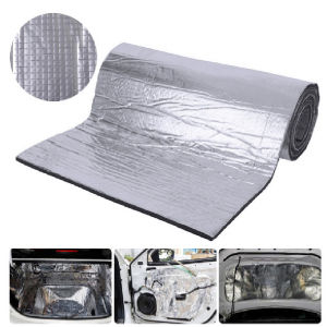 แผ่นฉนวนกันความร้อนและเสียงแบบกันไฟ ขนาด 25*18*1 มม. แผ่นฉนวนกันเสียงและความร้อน แผ่นผนังกันเสียง สำหรับลดเสียงรบกวนในรถยนต์