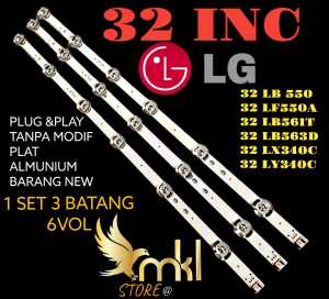 BACKLIGH TV LED  32 LG 6KANCING CEKUNG BEAAR 6VOL 32LB550.32LF550A.32LB563D.32LX3400C.32LV340C