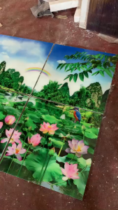 Tranh gạch 3d phong cảnh đồng quê - HNB89