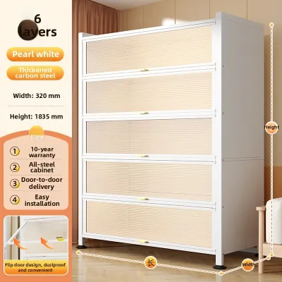 Dust-proof Bookshelf With Door Storage Cabinet