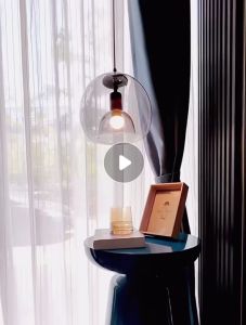 Lampu Gantung Kaca Gaya Minimalis Nordic Modern Lampu Liontin Lampu Plafon Restora Makan Ruang Tamu Kamar Tidur Dapur Bar E27 MOOISHC