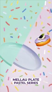 BELLA - PIRING MAKAN SAJI LEITHA BIGGY MELLAU PLATE BIGGY HOME TEBAL KUAT KOKOH BPA FREE PASTEL SERIES