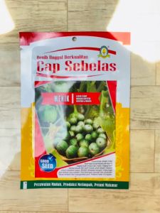 Benih Terong Gelatik Terong Bulat MENIK isi 10gr Cap Sebelas F