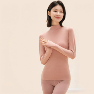 MsPai | Warm Base Layer Cotton Top Semi-High Neck Thin Style