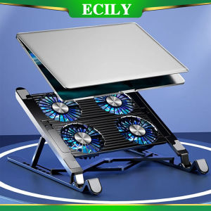 ECILY New Laptop Cooling Stand Four fan Super Wind Seven Gear Adjustment Convenient Storage For 11-17.3 inch Computer Tablet Stand