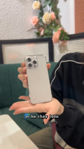 Ốp Điện Thoại Mỏng Cứng Trong Suốt Không Khung Cho iPhone