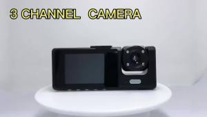 Dual/Triple-Channel Dashcam Swivelling Lens Wide-Angle G-Sensor Night Vision Loop Recording universal Fit