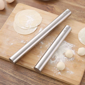 Home Use 304 Stainless Steel Rolling Pin Dough Press Baking Noodle Tool Non-Stick Dumpling Skin Press Kitchen Accessory