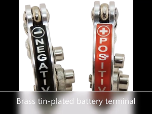 2pcs Terminal Kepala Aki Mobil Bahan Kuningan Klem Aki Mobil Tembaga