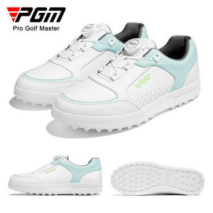 PGM Sport Sneakers Knob Laces Style Blue and White Golf Shoe Women Hiking Shoe with Waterproof Anti-slip Design XZ325