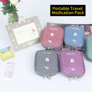 Portable First Aid Medicine Storage Bag Outdoor Emergency Survival Organizer Travel Pill & Medical Supplies Storage Pouch