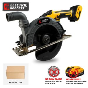 Electric Goddess 150mm Brushless Circular Saw Cordless Adjustable Wood Circular Saw Power Tools For Dewalt 20V Battery Pins
