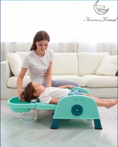 Foldable Childrens Shampoo Reclining Chair Baby 3-In-1 Multi-Purpose Dining Chair  Large Space
