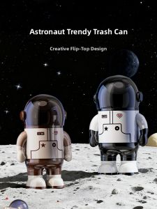 QIANQIN | Anti-tip Flip-top Cartoon Trash Can 15L