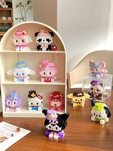 Mainan Bricks Susun Mini Karakter Kartun Sanrio Disney DIY Balok Puzzle Block Lucu Blok Panda Toy