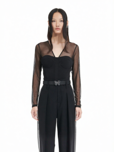 Seductive V-Neck Bodycon Onesie