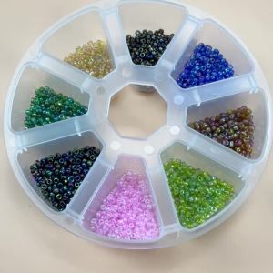 200Pcs 2.0MM Japanese Round Bead Metallic Round Glass Bead Used For Fishing LureFishing Hook DIY Fishing Accessories