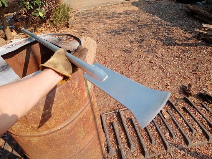 เสียมเหล็กแหนบชุบแข็ง 3.2 นิ้ว ใบหนา 7 มิล สำหรับขุดไผ่