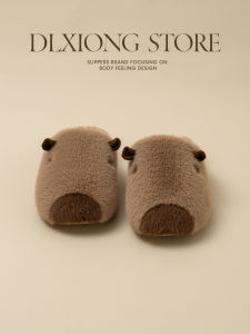 Dép Bông Lót Lông Cừu Capybara Mùa Thu Đông Cho Nam Đế Dày Chống Trượt Chống Mài Mòn Dùng Trong Nhà Thoải Mái Dễ Chịu