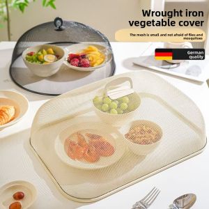 MONLEYTA | New 2025 Breathable Rectangular Chinese Style Leftovers Cover Dish Lid Fly Proof Tablecloth Home Use Kitchen Essential