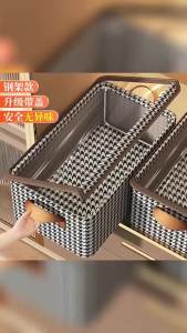 Hộp Đựng Quần Áo Gấp Gọn Dung Tích Lớn Có Khung Thép Nắp Bằng Vải Không Dệt Hộp Đựng Quần Chống Bụi Giỏ Hình Chữ Nhật Thân Thiện Với Môi Trường