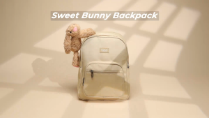 Balo nữ thỏ bông thời trang Natoli hàn quốc cute nhiều ngăn đựng laptop 14 inch Sweet Bunny Backpack B28