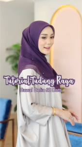 Tudung Bawal Tabur Delia Original Crystal Bawal House Bidang 45