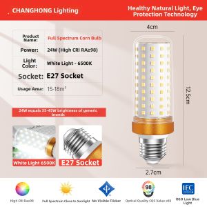 CHANGHONG | Dimmable Color Corn Shaped LED Bulb E27/E14 Screw Socket