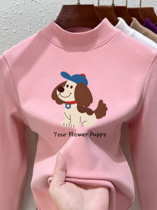 Thickened German Velvet Long Sleeve Half High Collar Childrens T-Shirt Inner Wear Autumn Winter Warm Base Layer Shirt for Girls