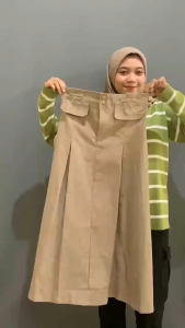 Rok Alice Skirt Model A-Line Mayung Lebar Bahan Katun Combed Twill Premium Kekinian Korean Style