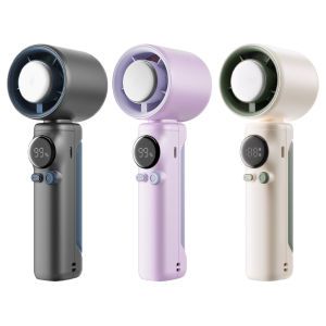 Cầm tay cầm tay cá nhân quạt động cơ tua bin kỹ thuật số điện & tốc độ hiển thị có thể sạc qua USB cầm tay cầm tay nhỏ Quạt bỏ túi