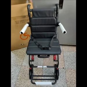 Foldable wheelchair foot strap portable trolley travel wheelchair for the elderly aluminium Conveni