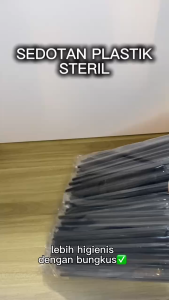 【250 PCS】Sedotan Bening Steril 6mm*20cm Higienis Tebal Sedotan Lancip Runcing