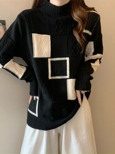 High-end New Design Fashion Laid-back Style Thick Half-turtleneck Sweater
