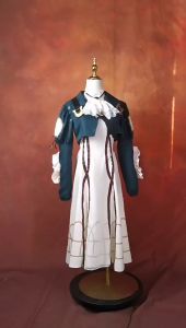 Anime Violet Evergarden Cosplay Costume Comic Con Full Set Wig Women Long Skirt Dress Halloween Carnival Party Suit
