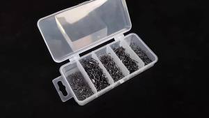50pc/box 4# 6# 8#10#12# Stainless Steel Fishing Connector Pin Bearing Rolling Swivel with Snap Fishhook Lure Accessories