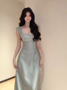 CHANGTONG | Elegant High-Quality Acetate Satin Dress