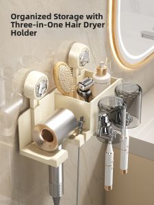 HALEXIONG | Blow Dryer Holder Multifunctional Wall Mounted Rack