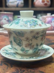 Zeyuan Enamel Tea Set Ceramic Tea Bowl Non-Scalding Handheld Chinese Style Gongfu Tea Brewing Bowl Fresh Style Home Use