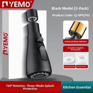 YEMO | Waterproof Extension Faucet Kitchen Sprayer with Swivel Nozzle