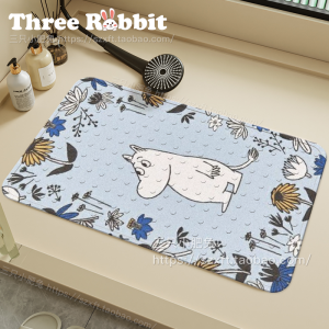 Non-Slip Bathroom Mat Moomin Cream Style Bath Room Childrens Bathing Anti-Fall Mat Bathroom Suction Cup Bathtub Foot Pad