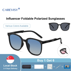CAREVISY GM Style Polarized Sunglasses Foldable UV400 Protection Anti Glare Driving Fishing Outdoor Activities Sunglasses for Adults Men Women