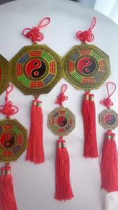 [ReadyStock] Loket Cermin Betuk Segi Empat Warna Yin dan Yang Gosip Hiasan Antik Rumah Perkahwinan Fengshui Kuil Zodiak Cina