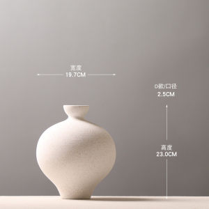 Chinese Ceramics Simple Elegance Large Size Ceramic Vase Clay Jar Flower Pottery Decorative Pieces for Living Room Bedroom Table