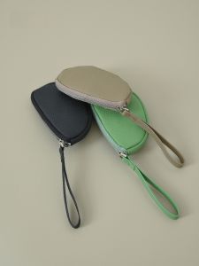 Lunia Original Mango Top Layer Cowhide Leather Coin Purse Key Holder Handbag Lipstick Bag Sweet Lady Style Pure Color Wallet